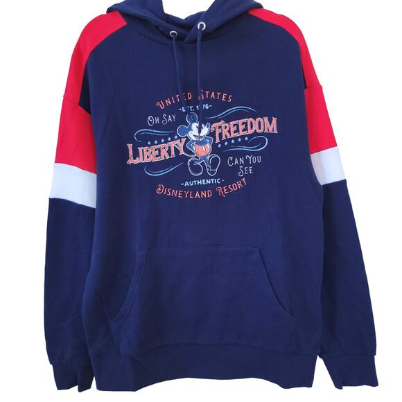 Disney Other - Disneyland Resort Mickey Mouse Americana Liberty Men's Pullover Hoodie US M